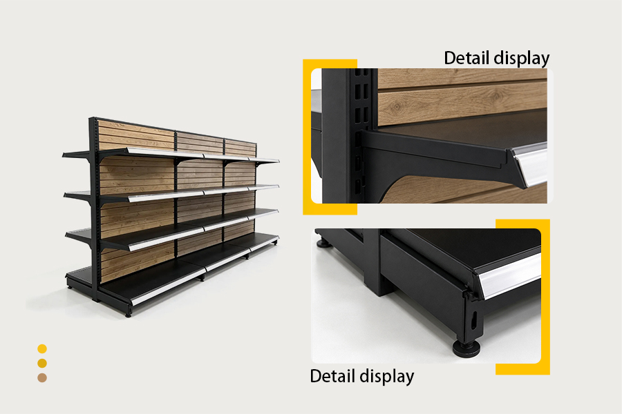 double-sided gondola shelving