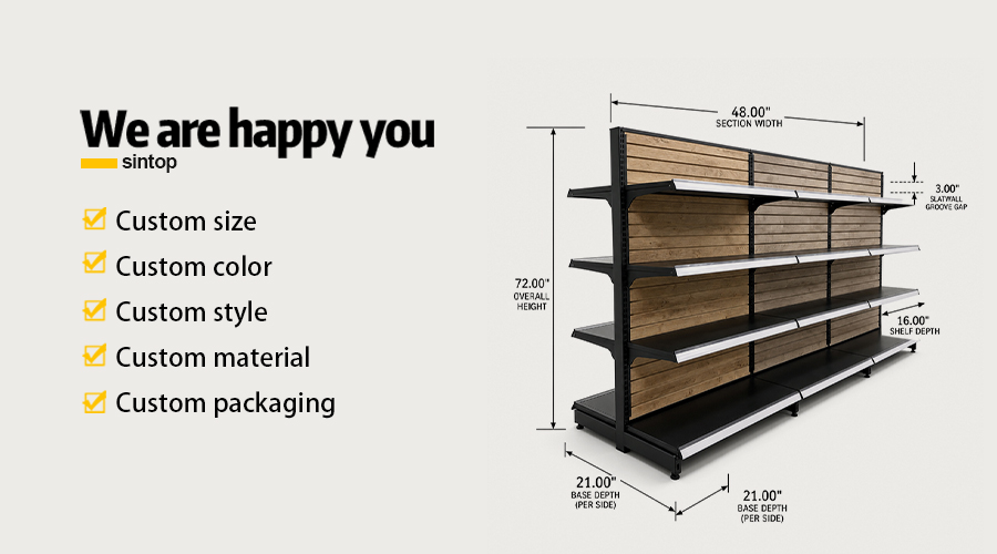freestanding store shelving