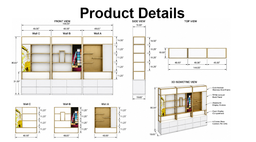 modular cosmetic display wall modular cosmetic display wall