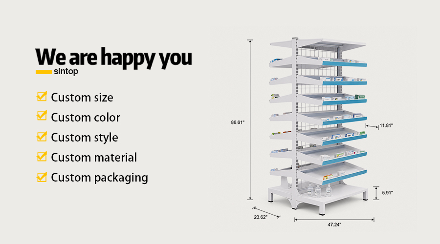 gravity feed drugstore shelving