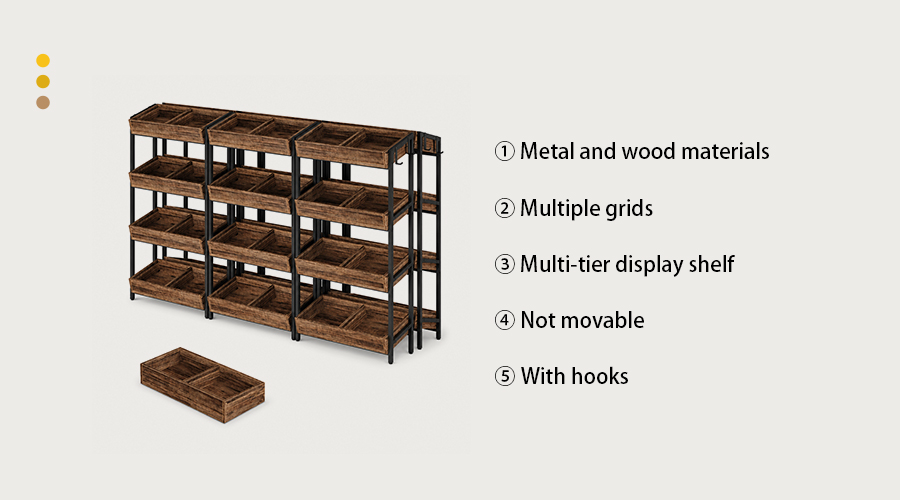 multi bay snack display shelf