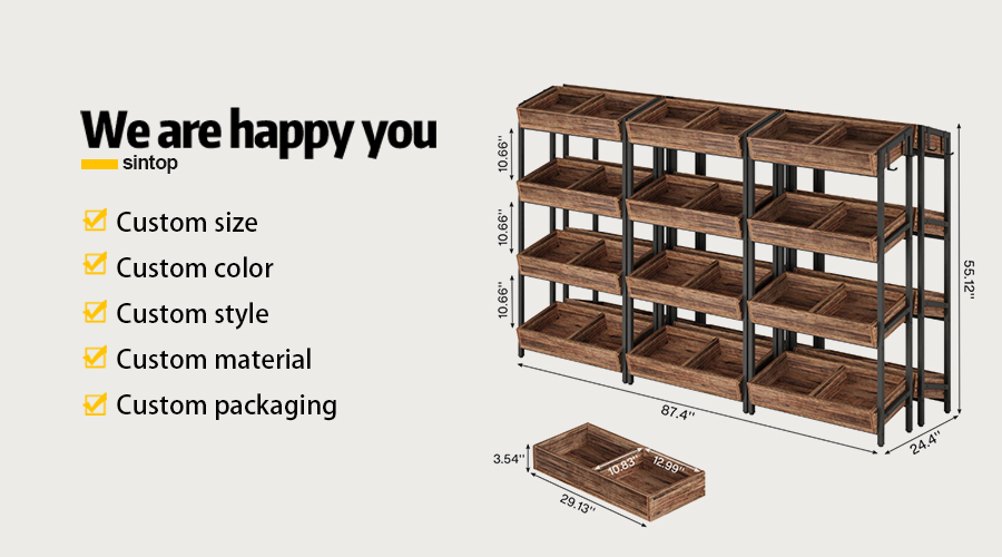 multi bay snack display shelf