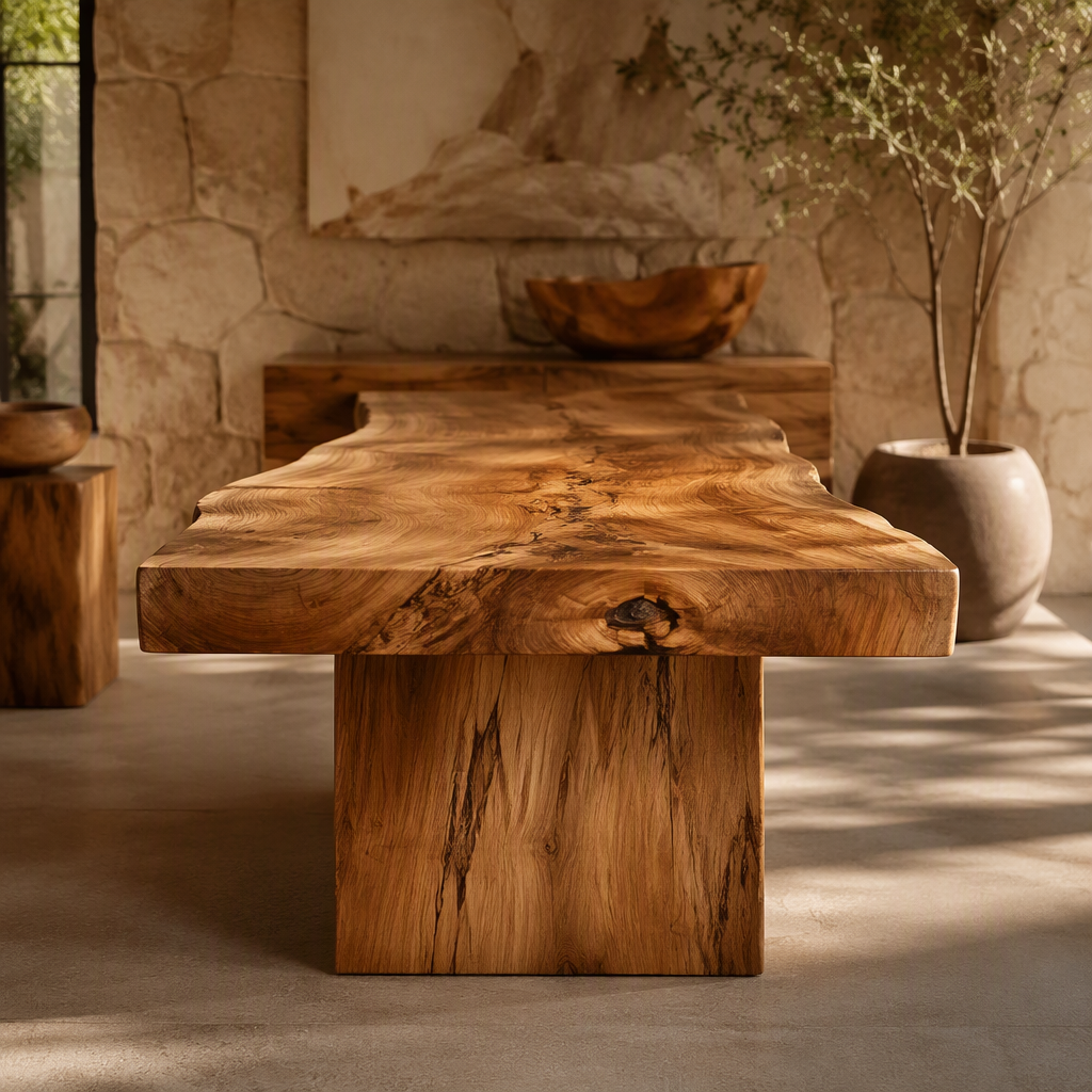 wood display table wood display table