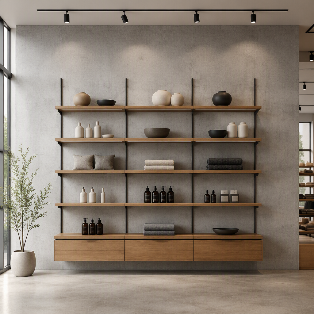metal wall shelving