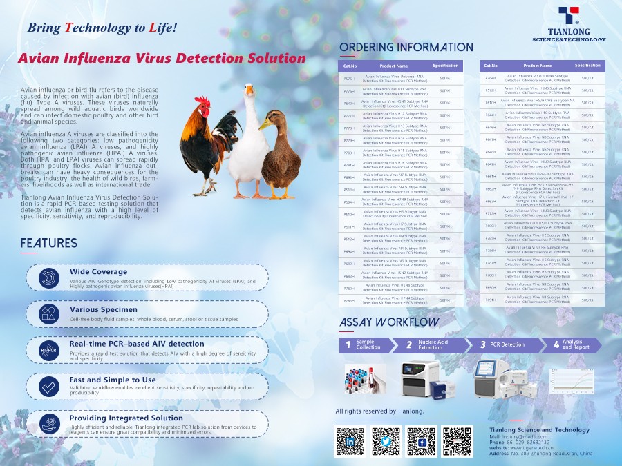 Solución de detección del virus de la influenza aviar de Tianlong