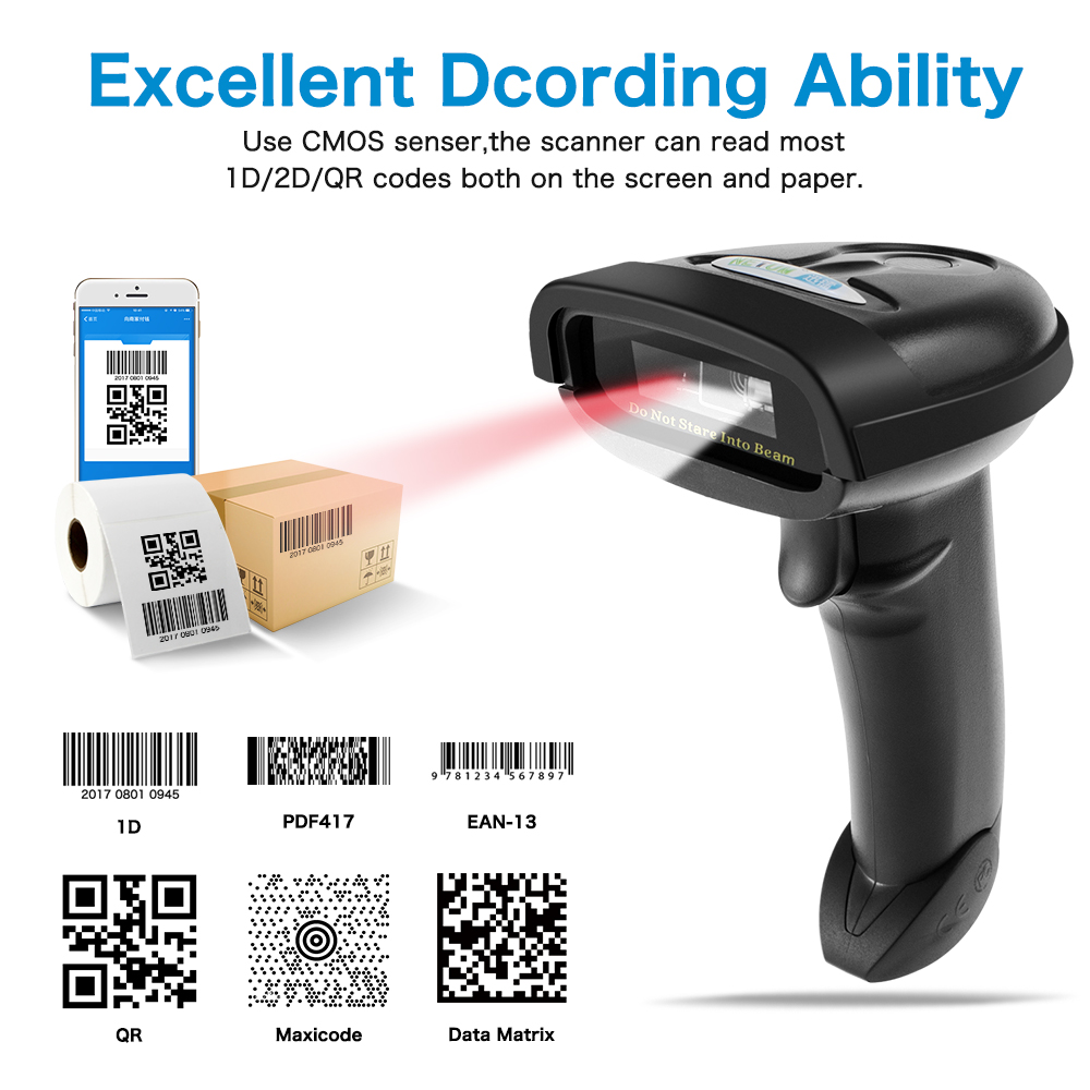 2D Wired Barcode Scanner