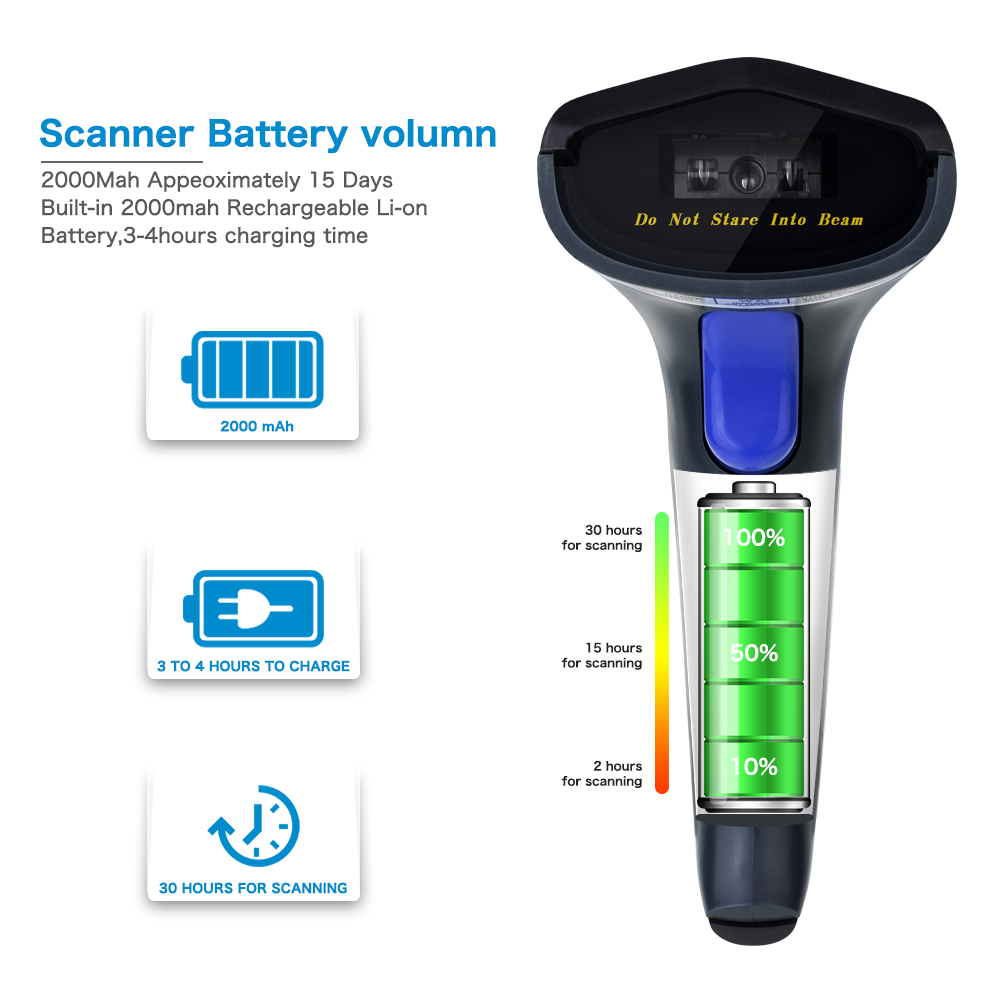 NETUM NT-W8-X 2D Wireless 2.4G Hz & Bluetooth Handheld Barcode Reader