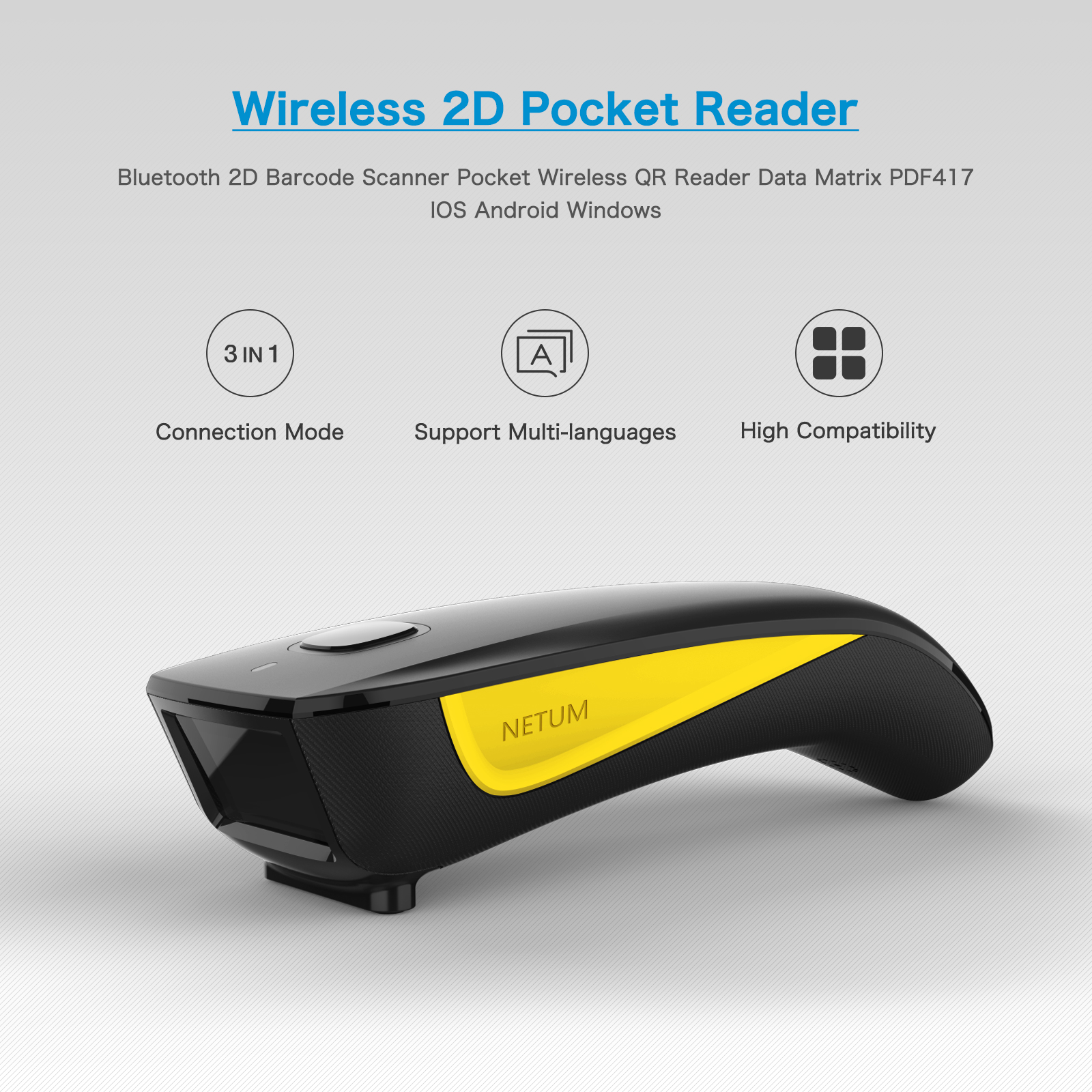 2D Bluetooth Barcode Scanner