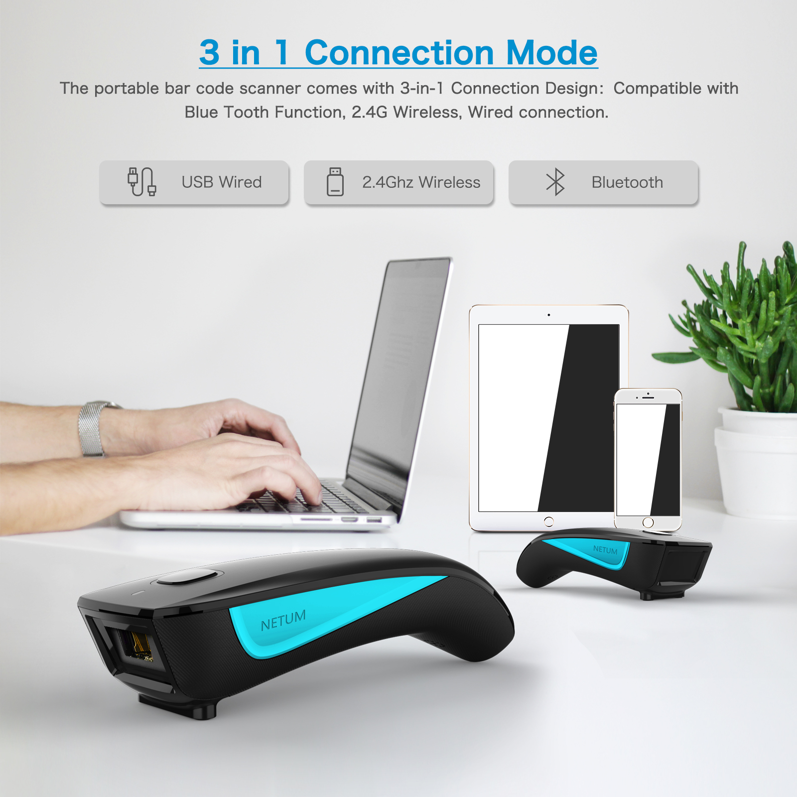 C830 1D Laser Wireless Barcode Reader