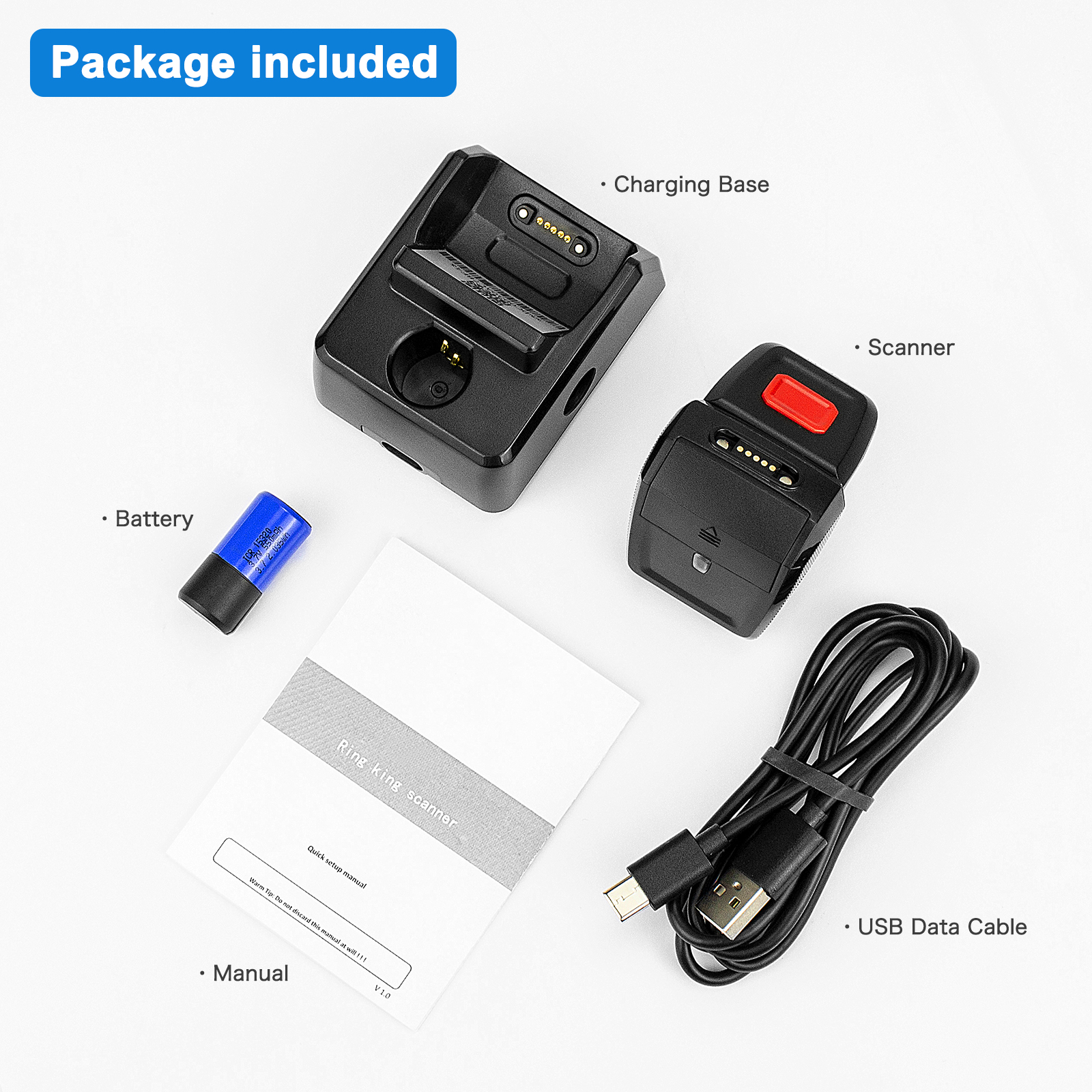 NETUM RS-8000BT Bluetooth Wireless Barcode Reader