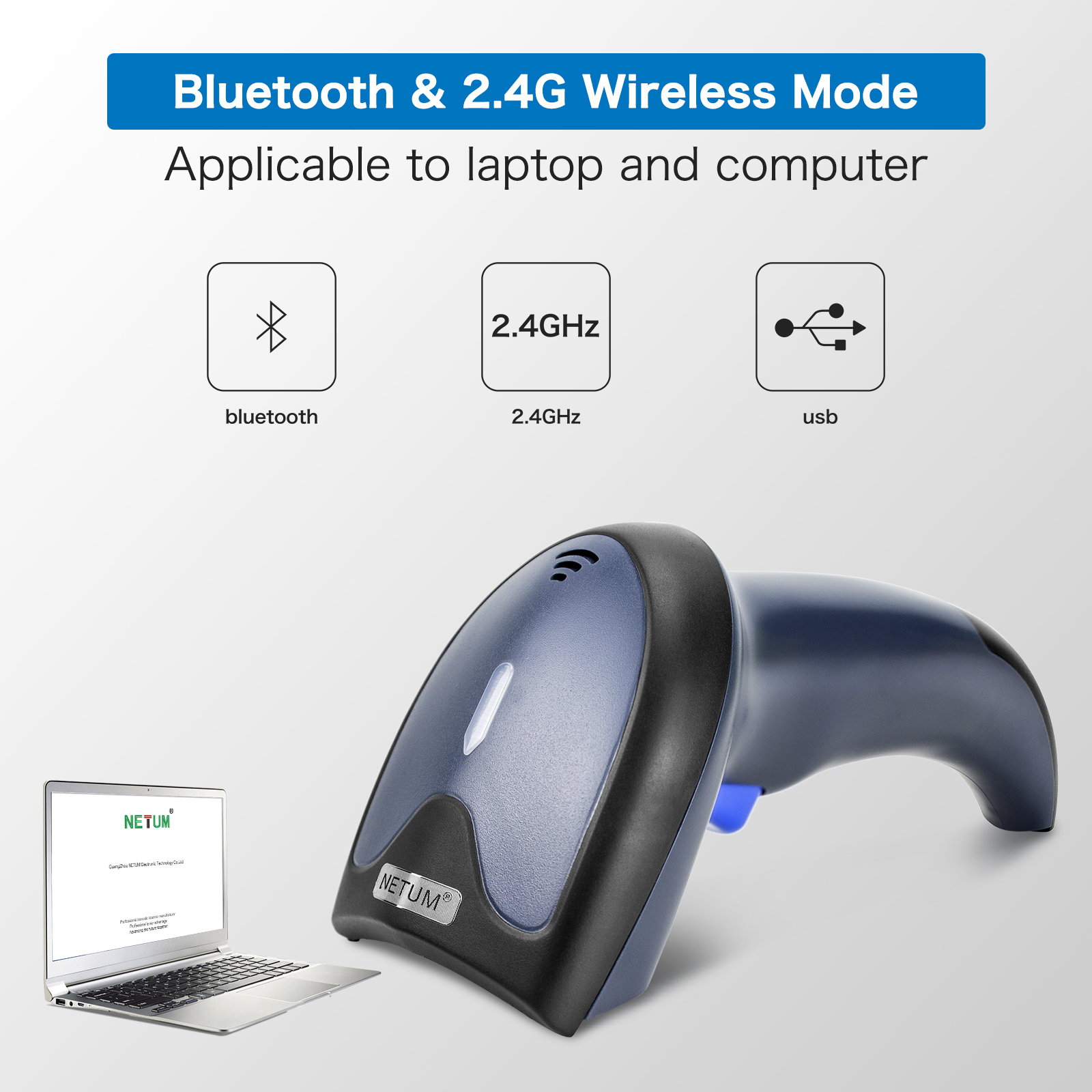 NT-W8-X 2D Bluetooth Barcode Scanner Support IOS