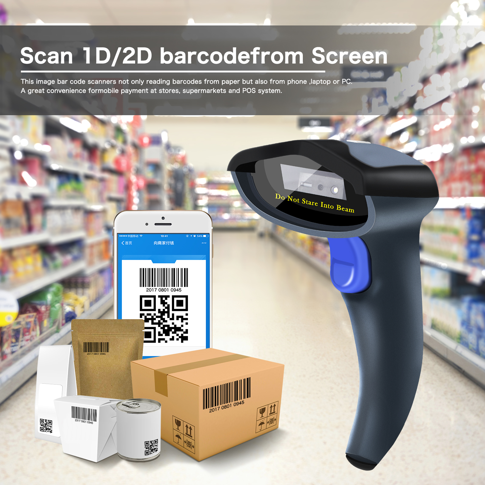 NT-W8-X 2D Bluetooth Barcode Scanner Support IOS
