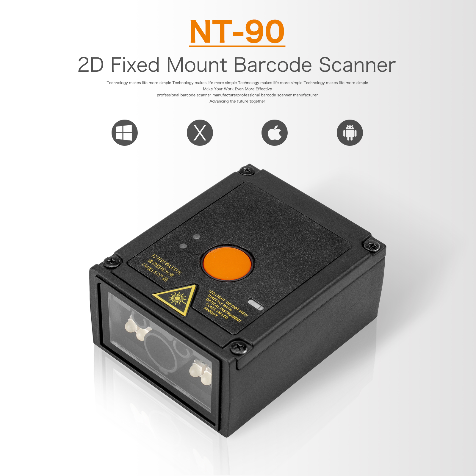 NETUM NT-90 Industrial QR Fixed Mount Barcode Scanner