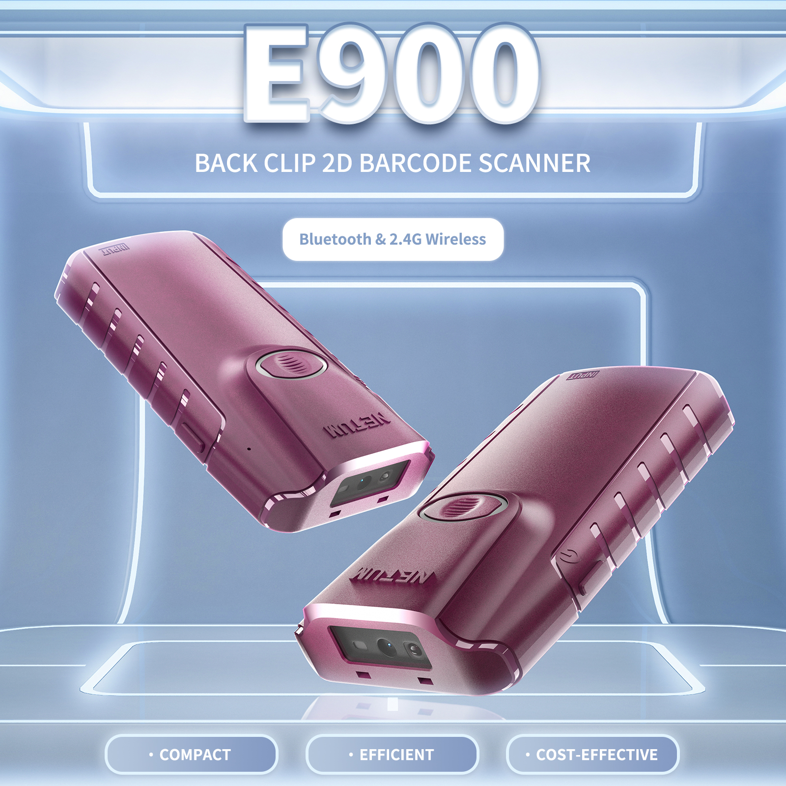 NETUM E900 Back Clip wireless Barcode Scanner 1D 2D Qr Code Android Bar Code Reader Handheld wireless bluetooth barcode scanner