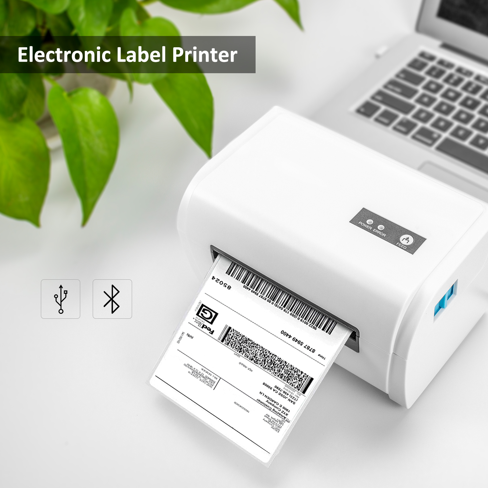 NETUM Waybill Label Printer 4 inch Thermal Barcode Label Printer Fast Printing