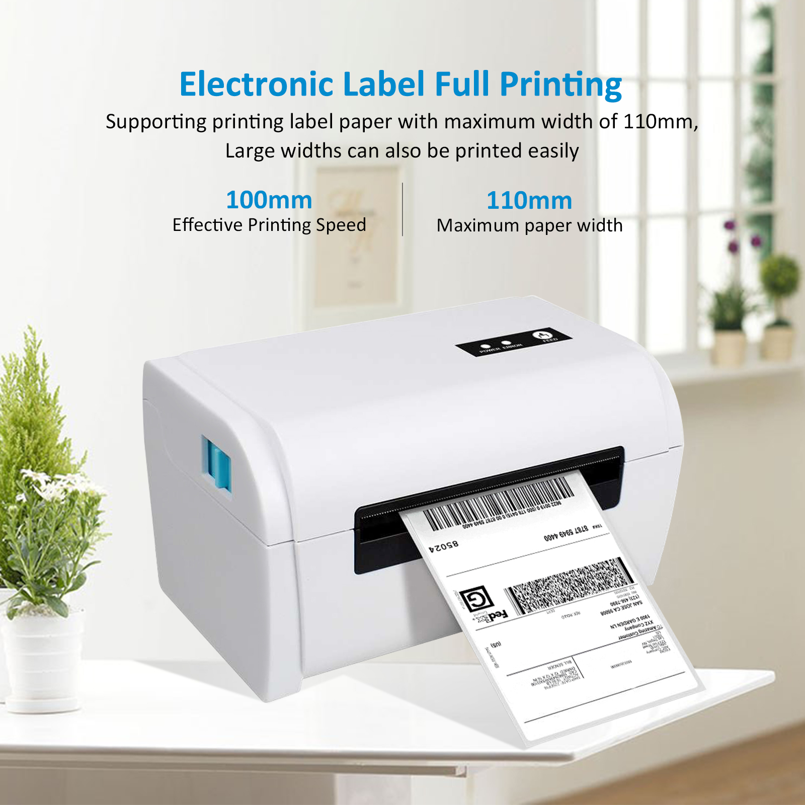 NETUM Waybill Label Printer 4 inch Thermal Barcode Label Printer Fast Printing
