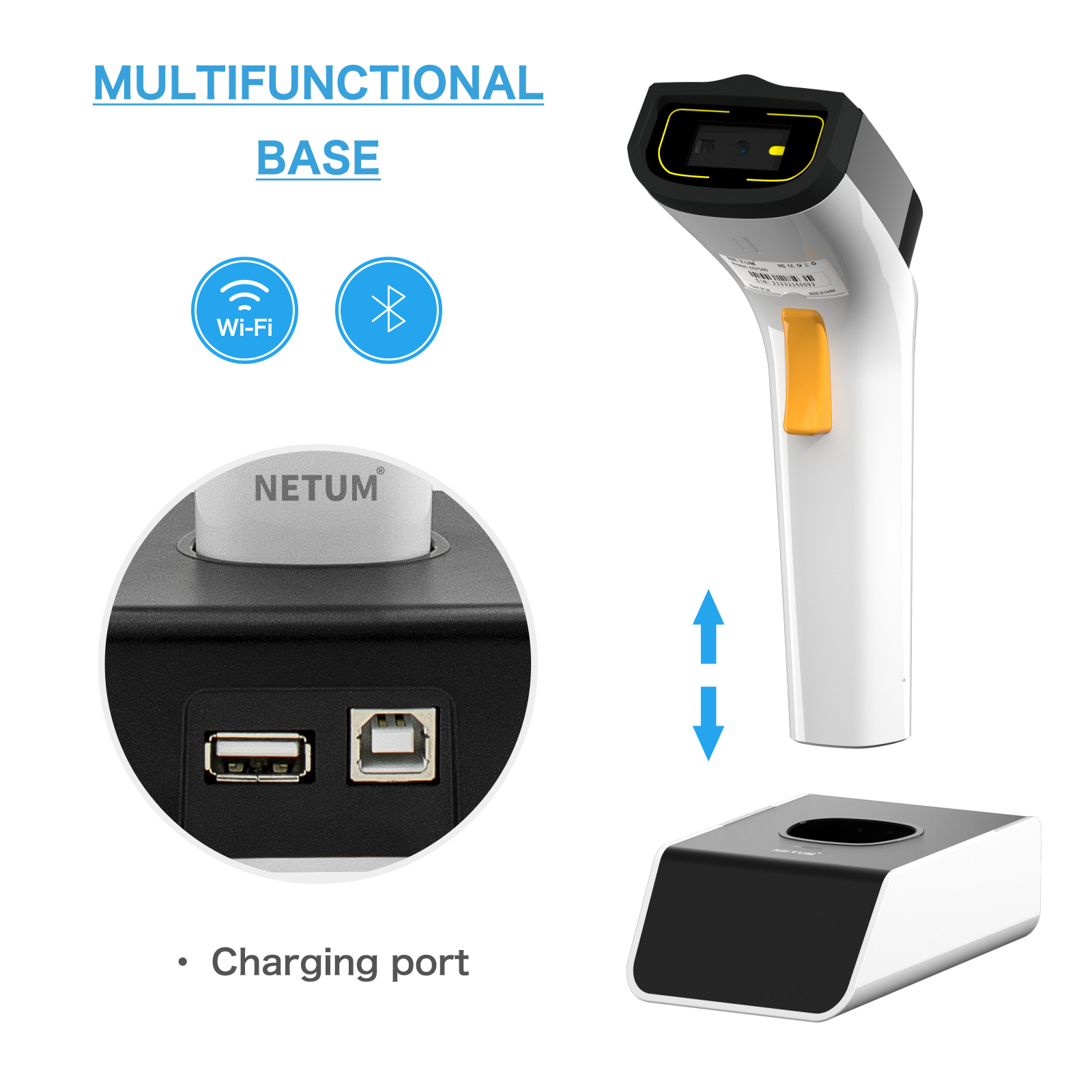 NETUM DS2800 Wifi Blutooth Wireless QR Code Scanner