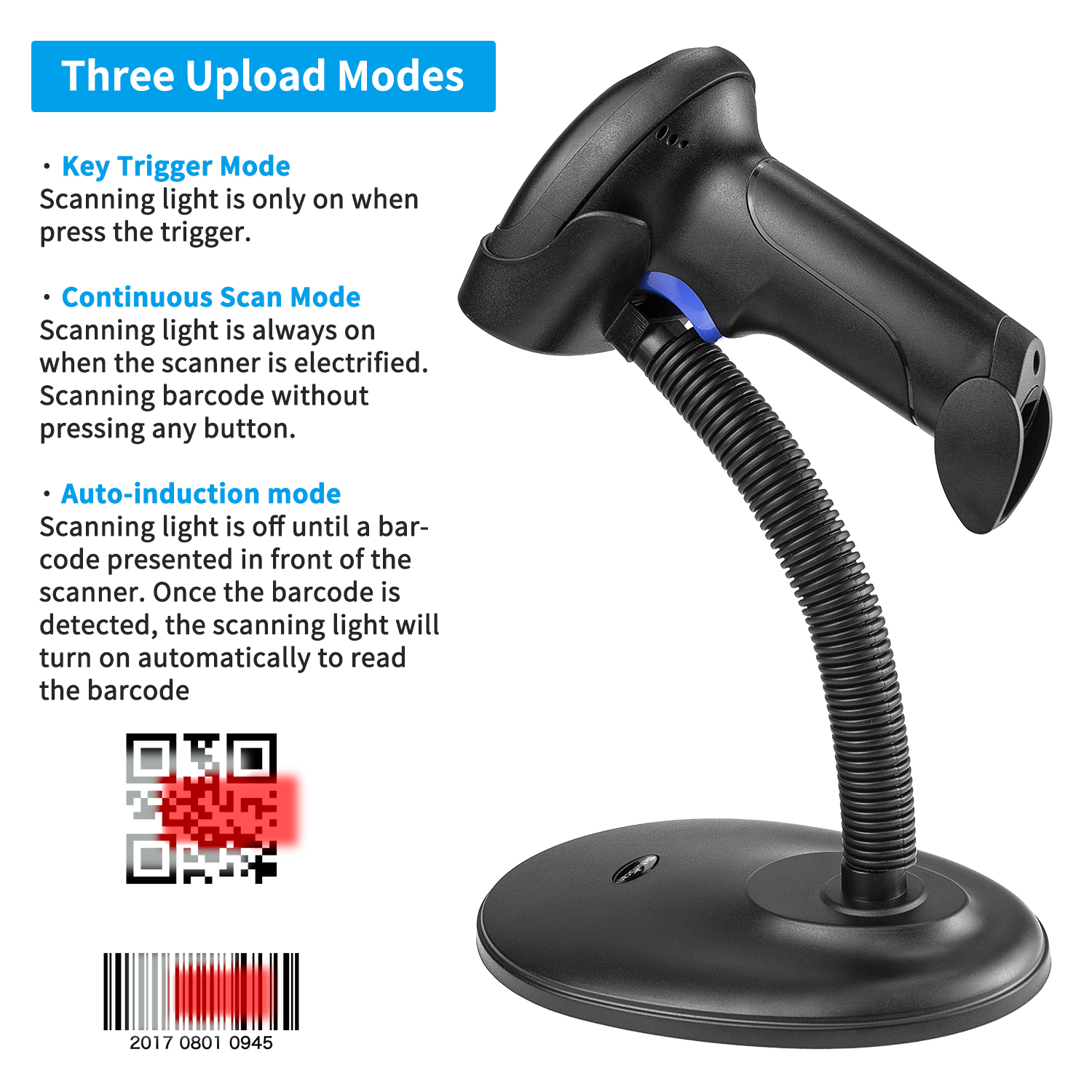 NETUM L8 2D Wireless 2.4G Hz Barcode Auto Scanner