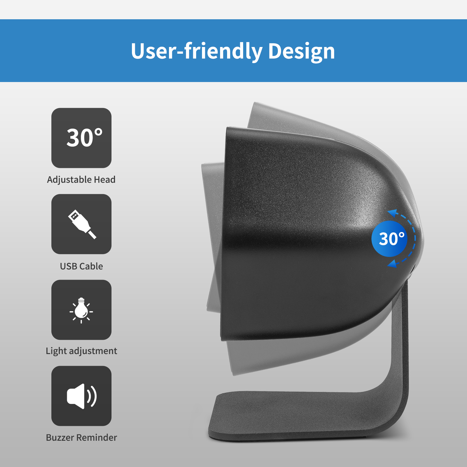 D-8600 1MP Hands-Free Omnidirectional 2D Desktop Bar code Reader Barcode Scanner