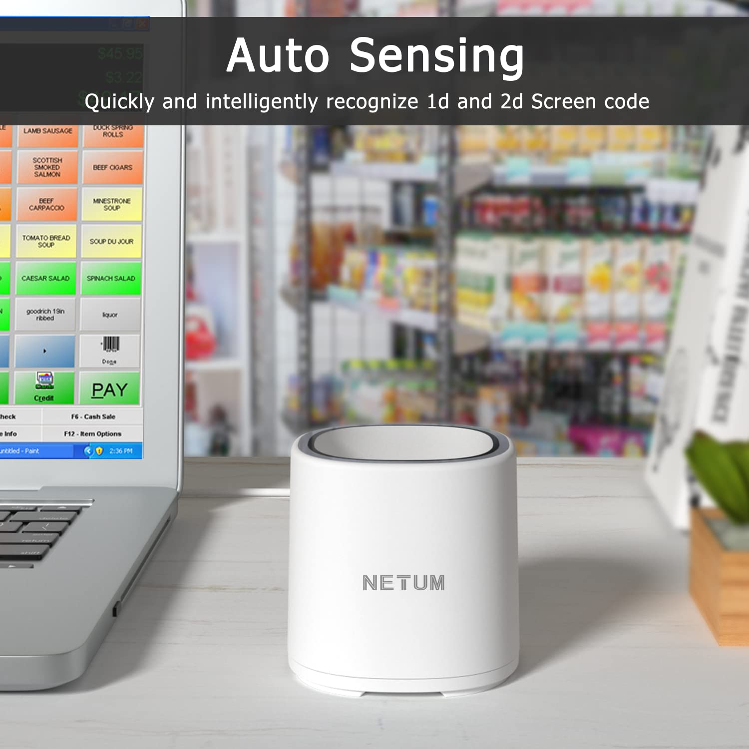 NT-5090 NETUM 2D barcode reader qr code reader USB barcode scanner Payment Box for Alipay wechat pay