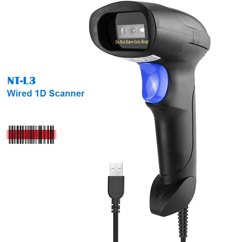 NETUM L3 Wired CCD Barcode Scanner AND Handheld L6 Wireless Bar Code Reader 32Bit High Speed POS Bar Code Scan for inventory