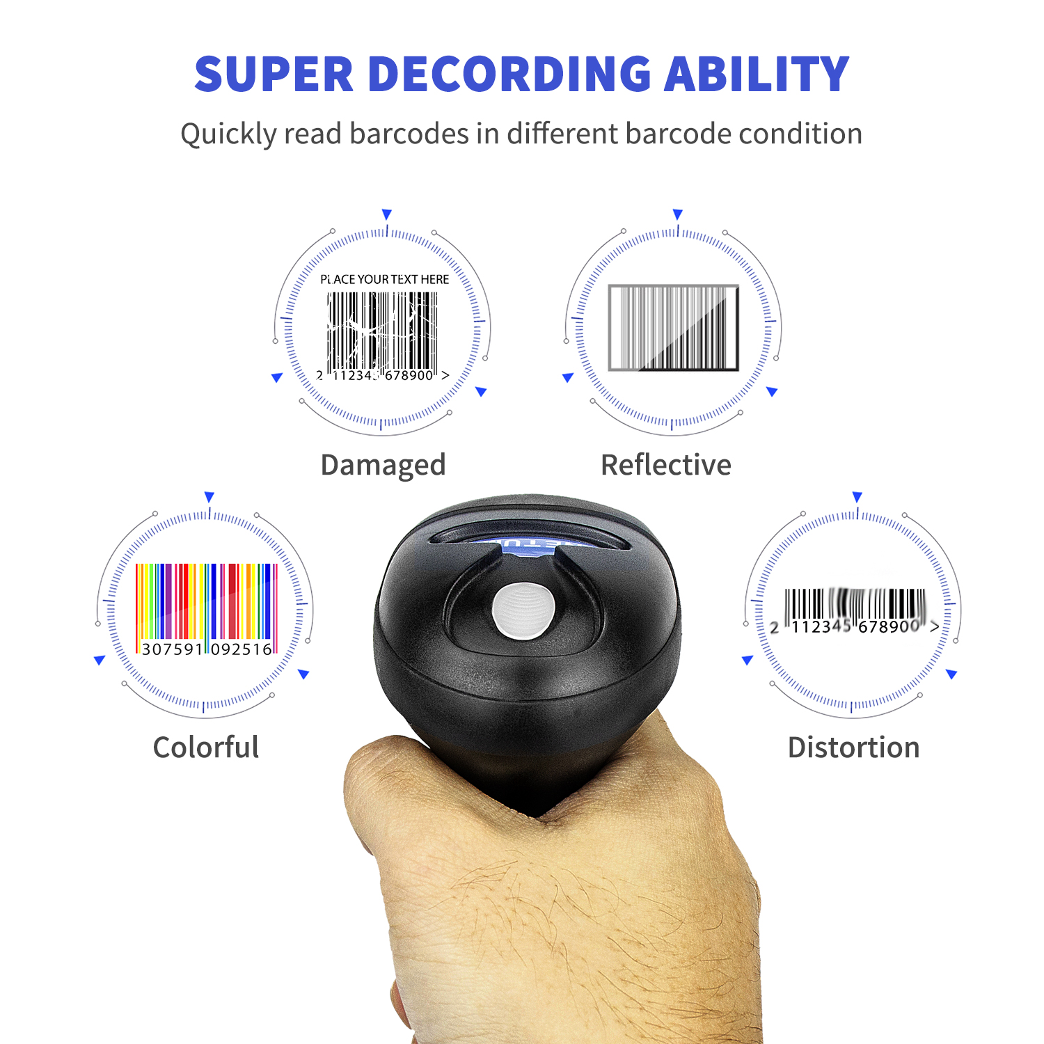 NETUM NT-L6 Wireless 1D CCD & Handheld Wired Bar Code Scanner Reader