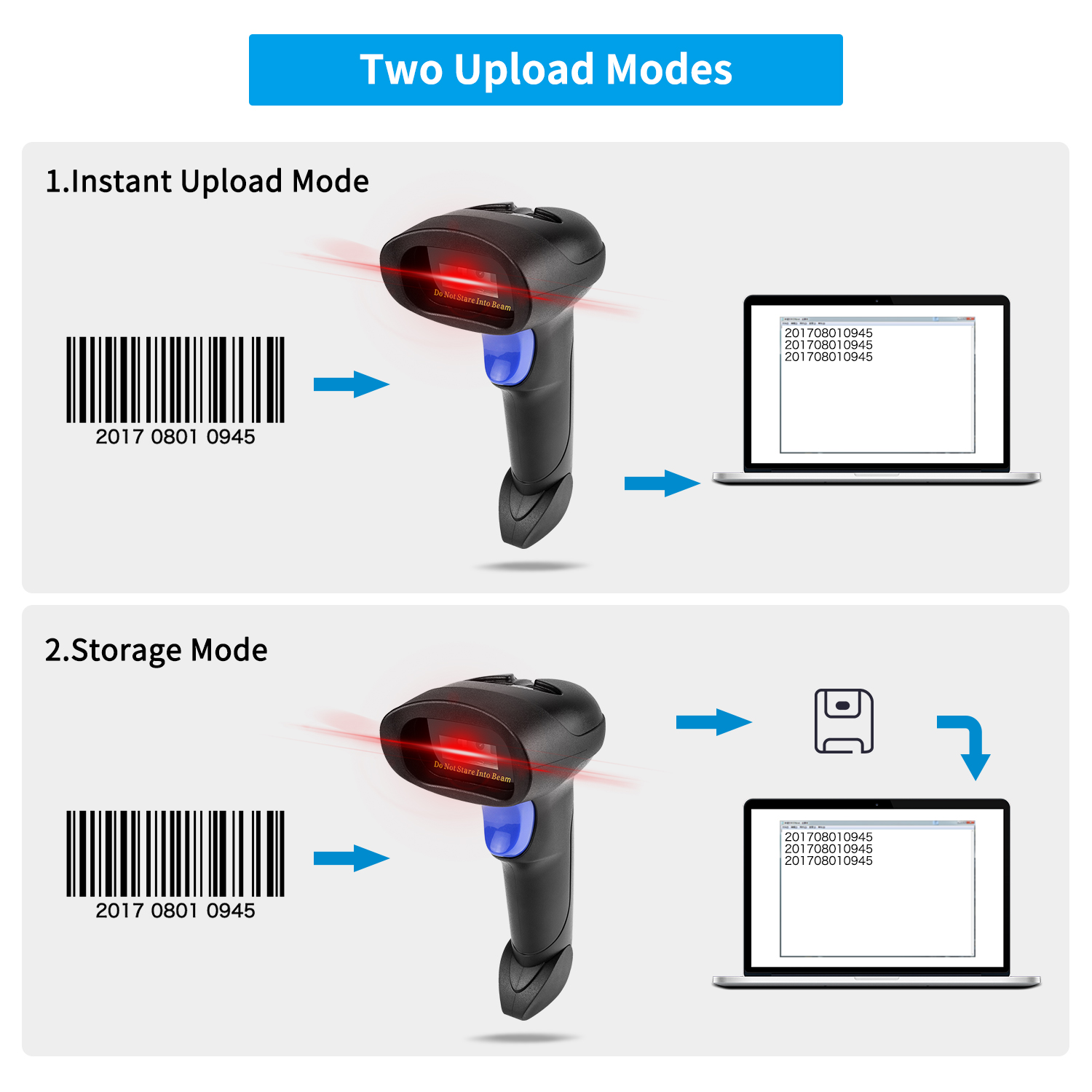 NETUM NT-L6 Wireless 1D CCD & Handheld Wired Bar Code Scanner Reader