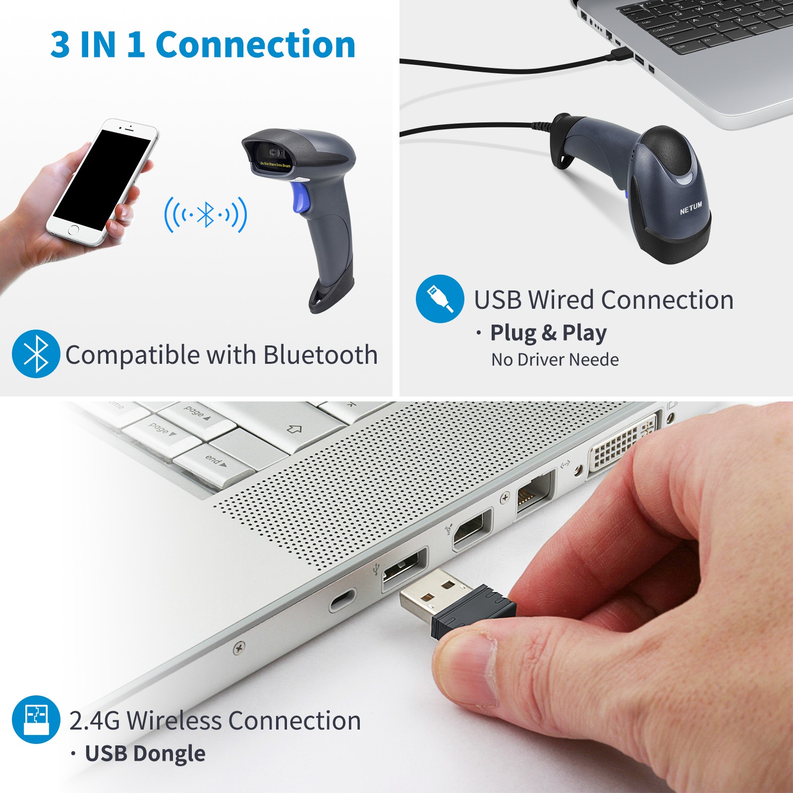 Wireless Bluetooth Barcode Scanner