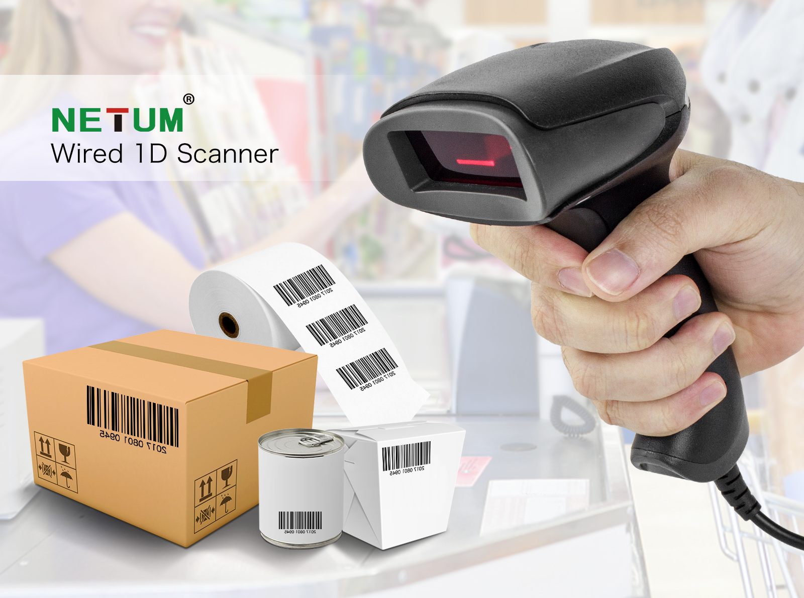 Wired CCD Barcode Scanner