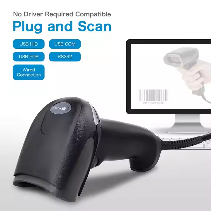 What are the ways to transmit data with a barcode scanner?