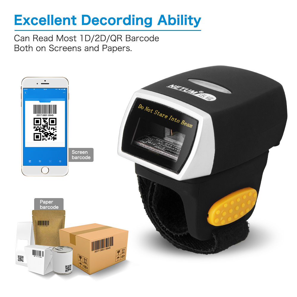 What are the common types of portable barcode scanners?