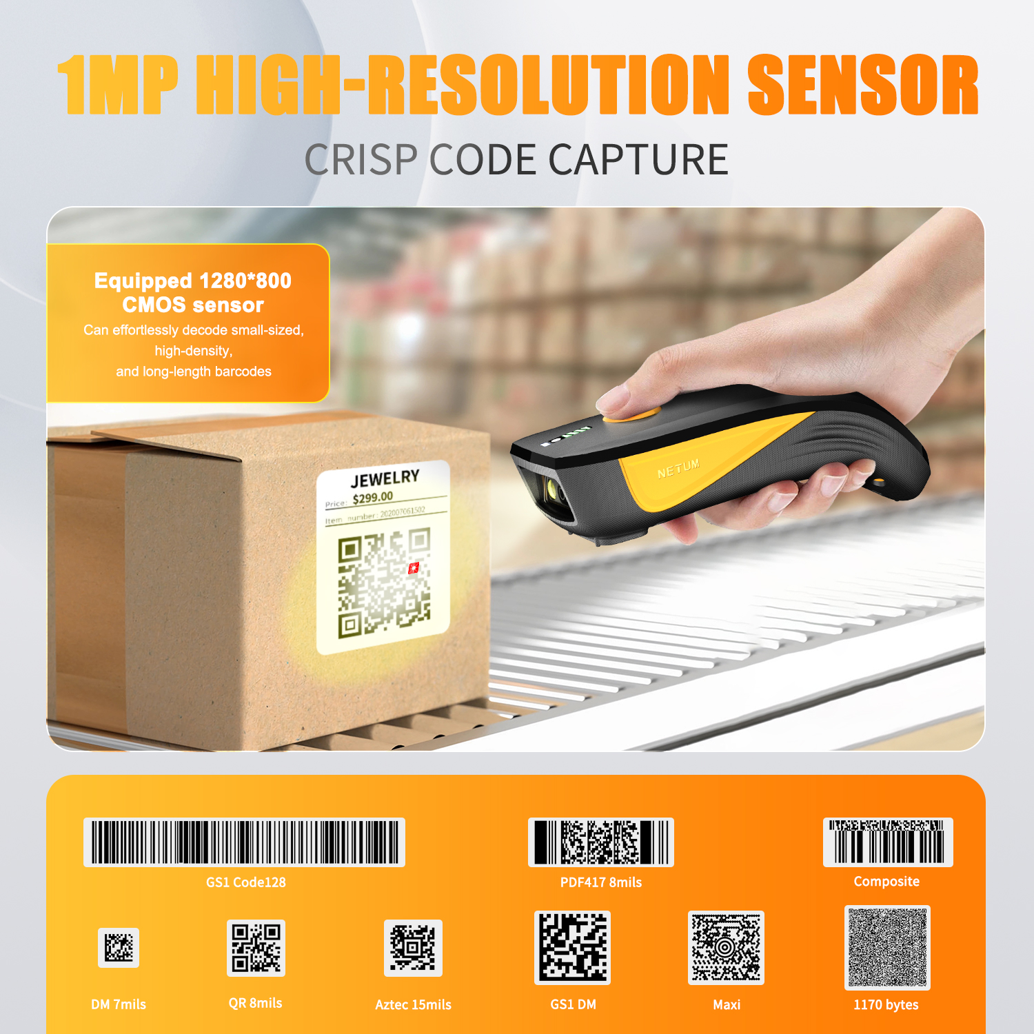 CMOS barcode scanner