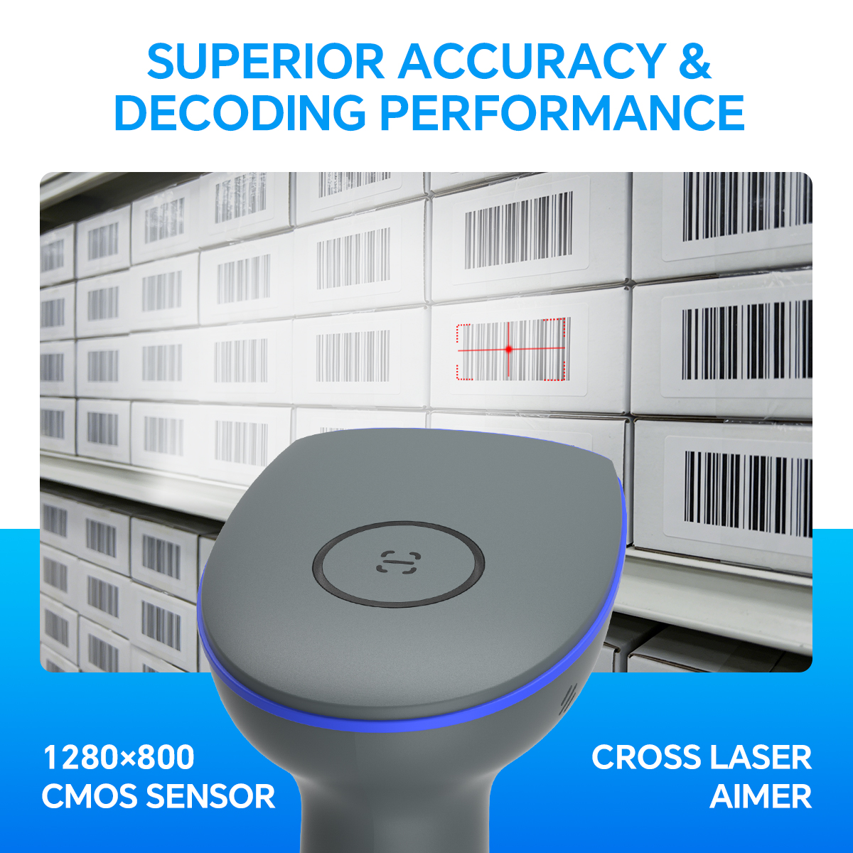 NETUM HS12000 Wired 2D Barcode Scanner