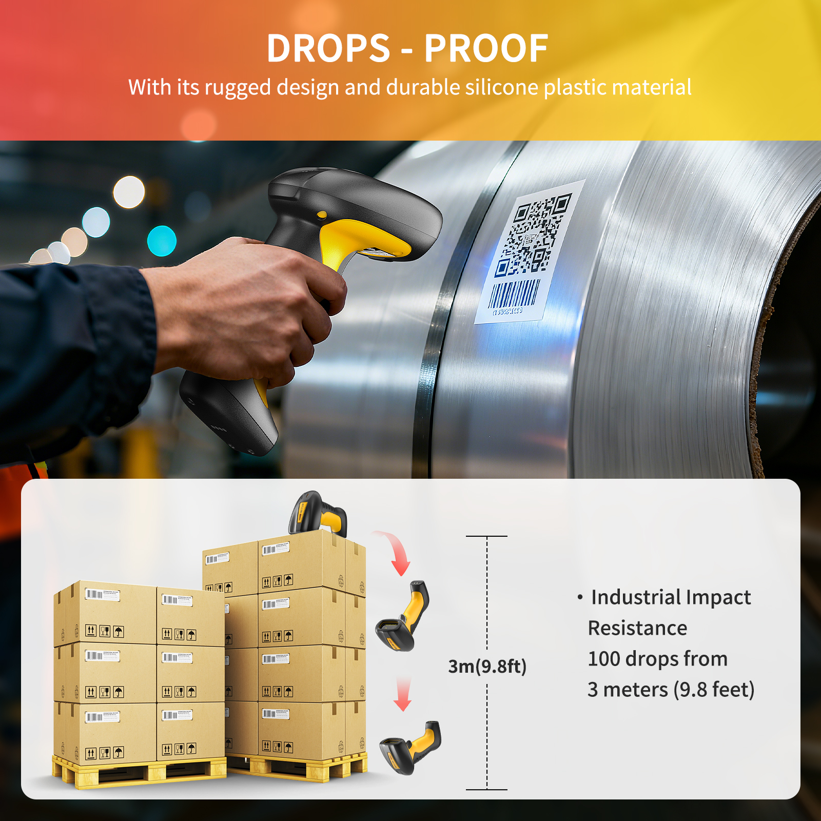 RD-2023 NETUM IP67 Industrial DPM Scanner Barcode Reader