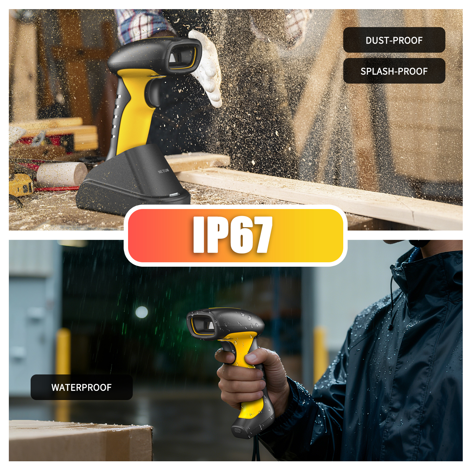 RD-2023 NETUM IP67 Industrial DPM Scanner Barcode Reader