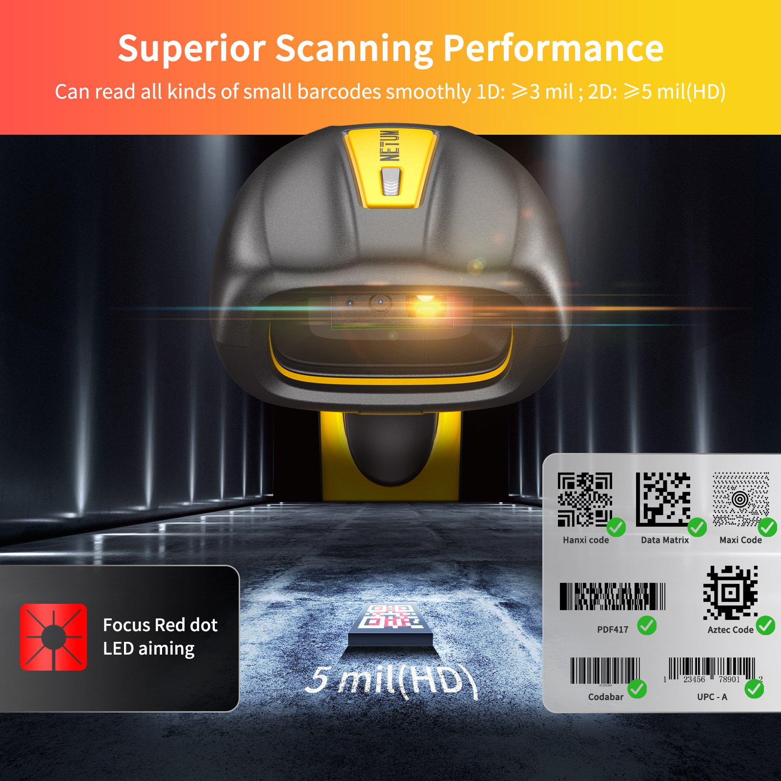 Wired Barcode Scanner Wired Barcode Scanner