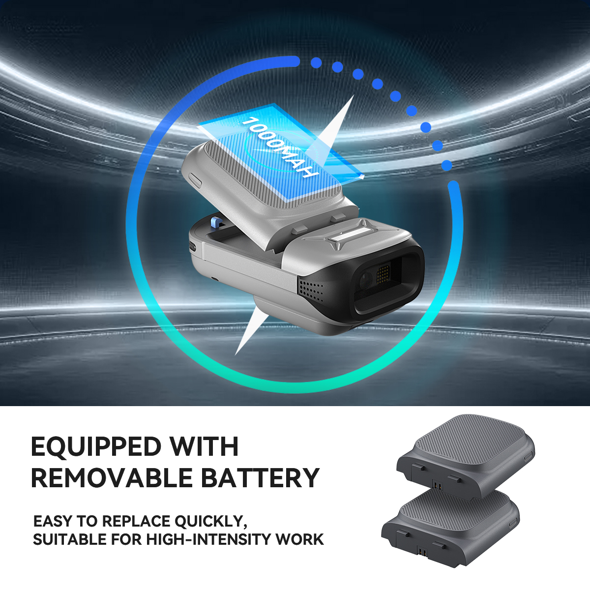 RF5520U Ring-style + Handheld, 2D + RFID Portable Scanner