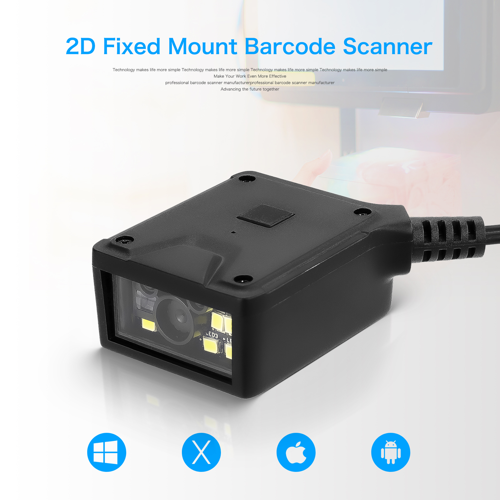 fixed mount barcode scanner