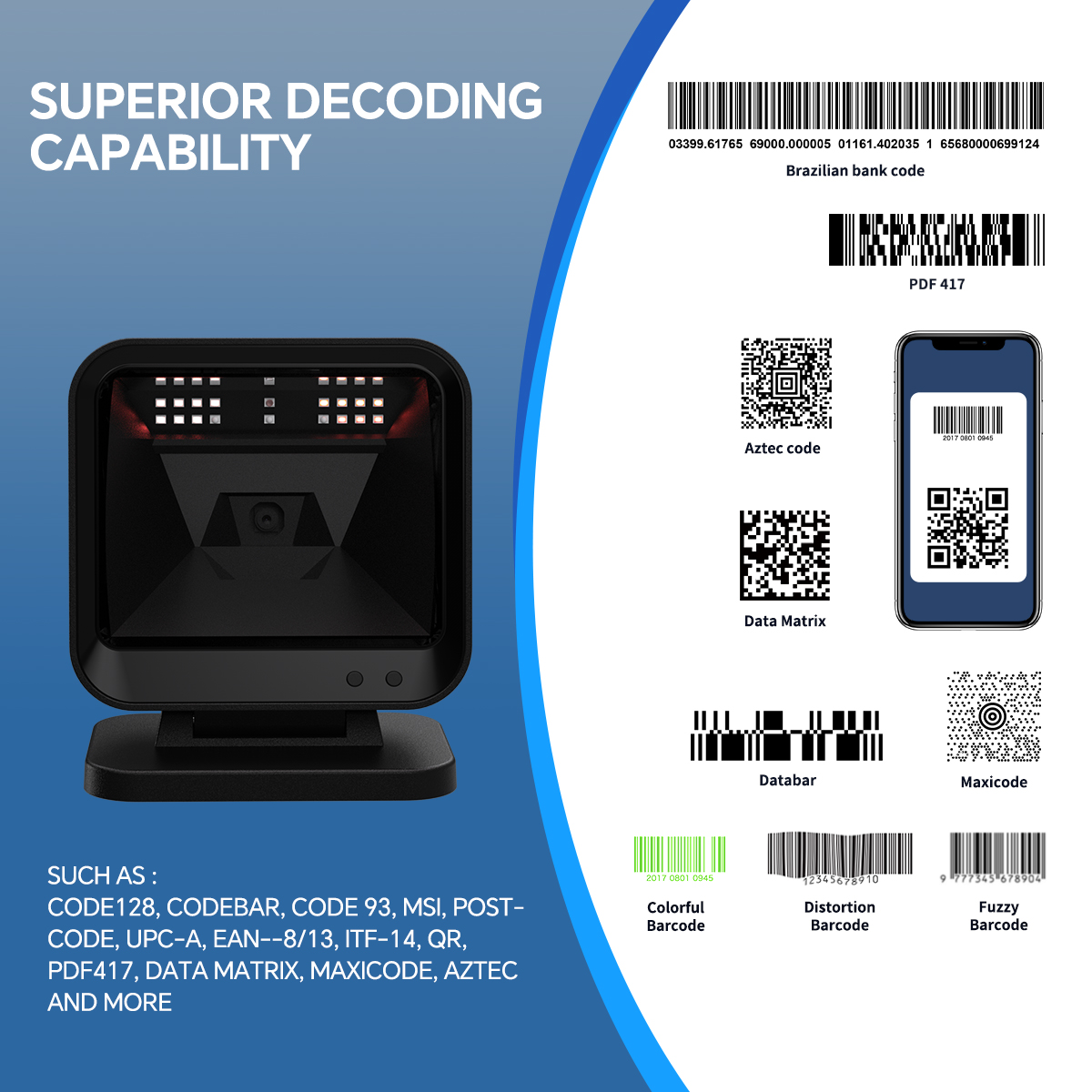 2D Desktop Barcode Scanner