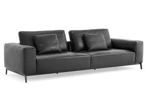 Home Center Black Leathe Living Room Sofa