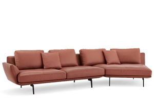 Leather comfortable living room sofa