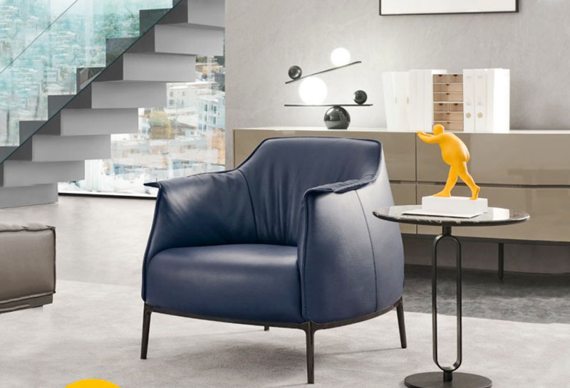 Lingving Room Single Leather Office Sofa Armchair