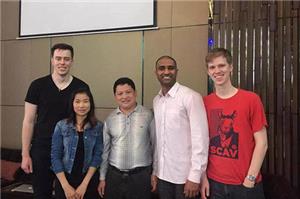 Foreign customers visiting