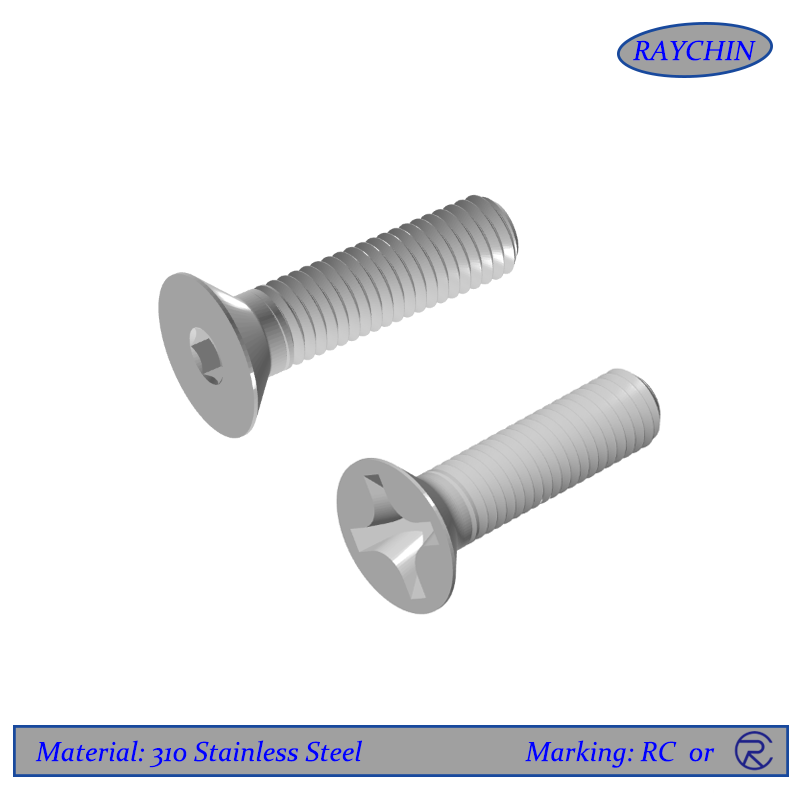 310 Stainless Steel Flat Head Screws