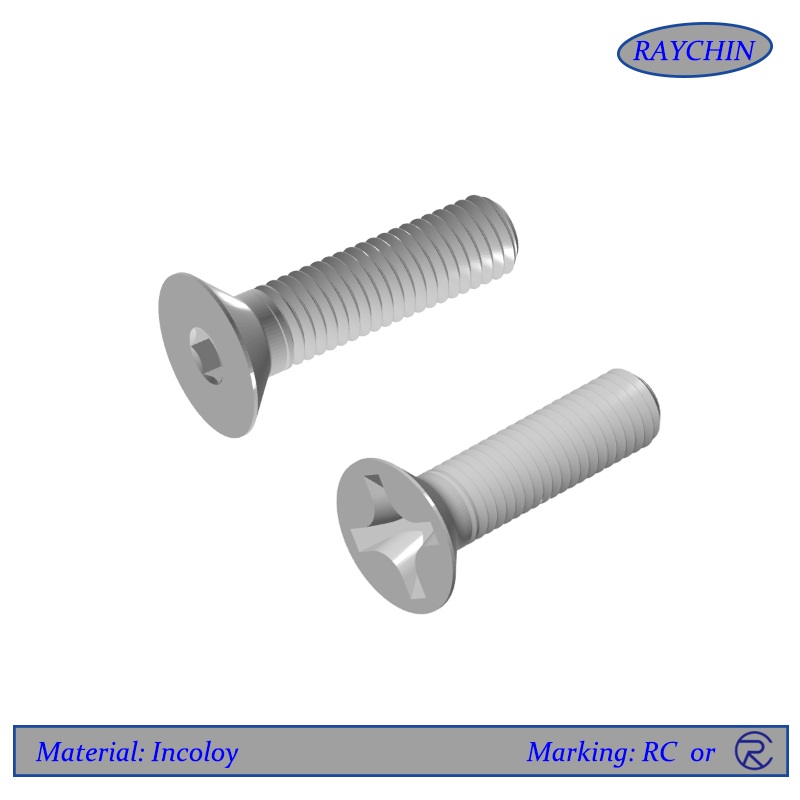 Incoloy Flat Head Screws