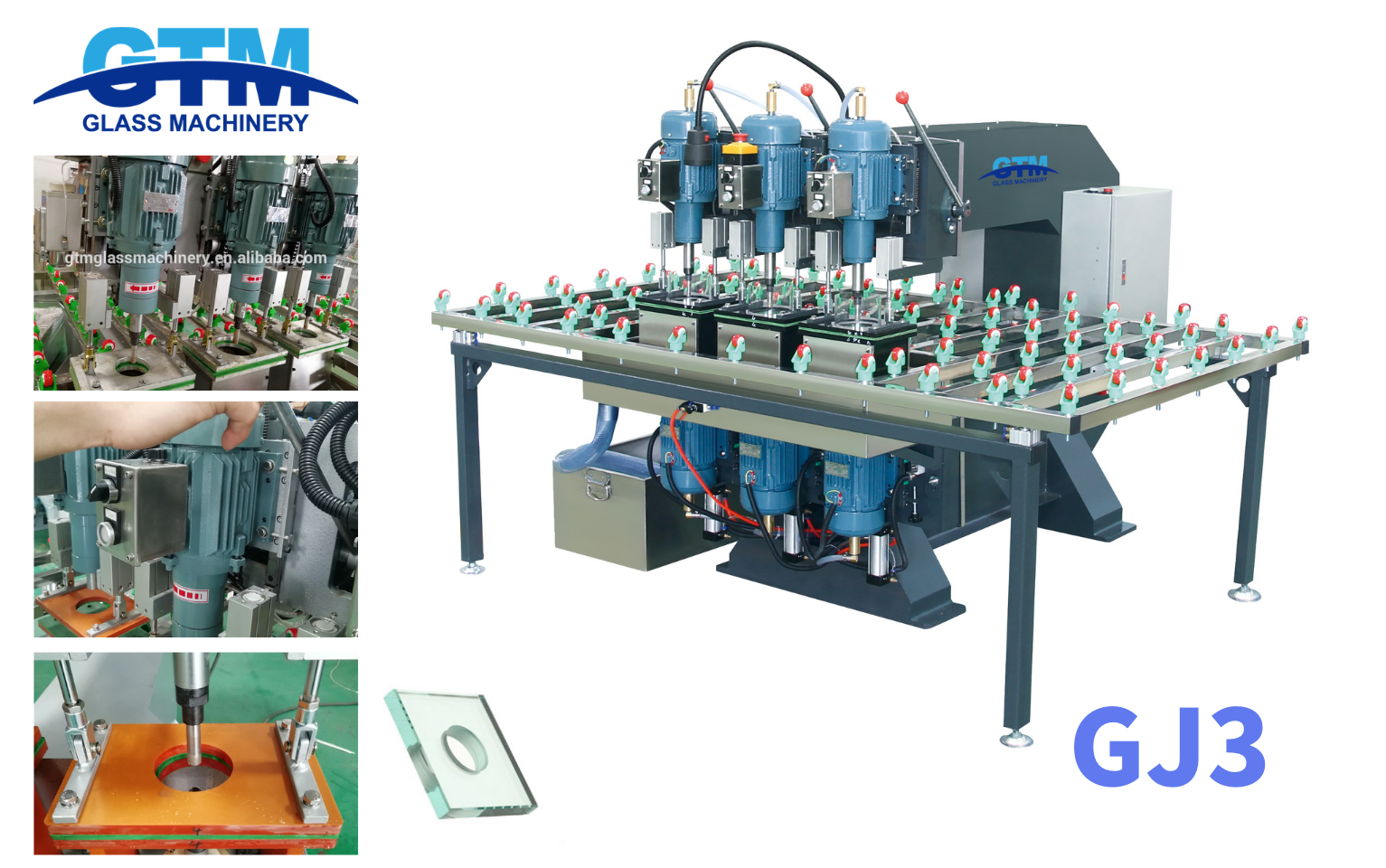 3 spindles of drill bit drilling machine