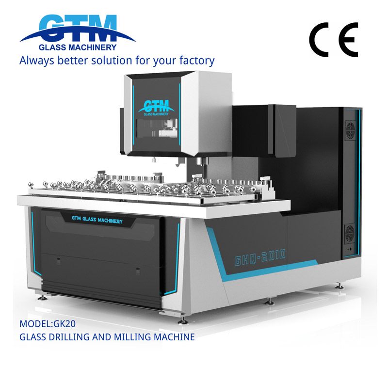 GK20 CNC Glass Drilling & Milling Machine (Specialize in Shower Door)