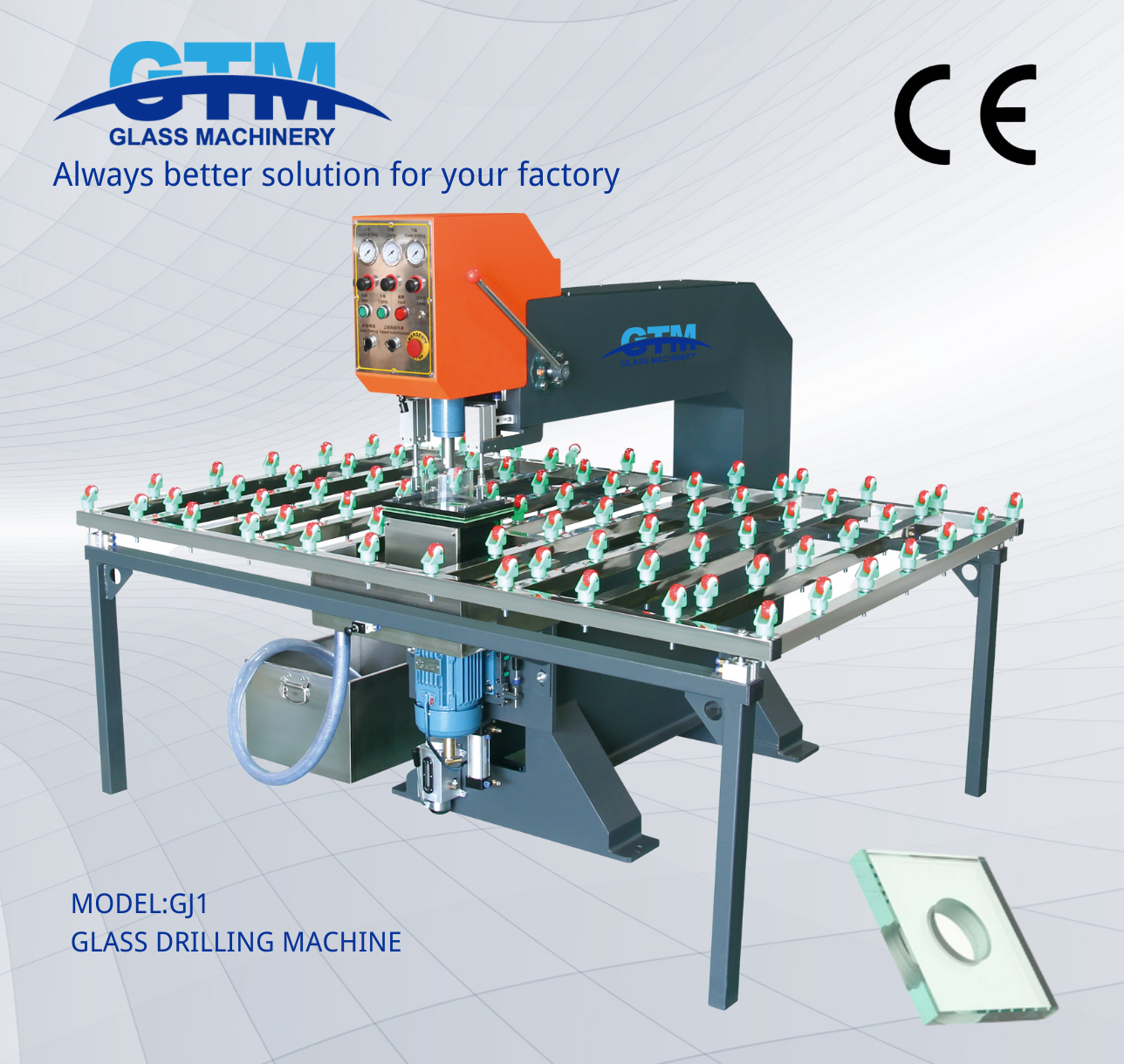 GJ1 ड्रिल बिट ग्लास ड्रिलिंग मशीन का एक प्रमुख