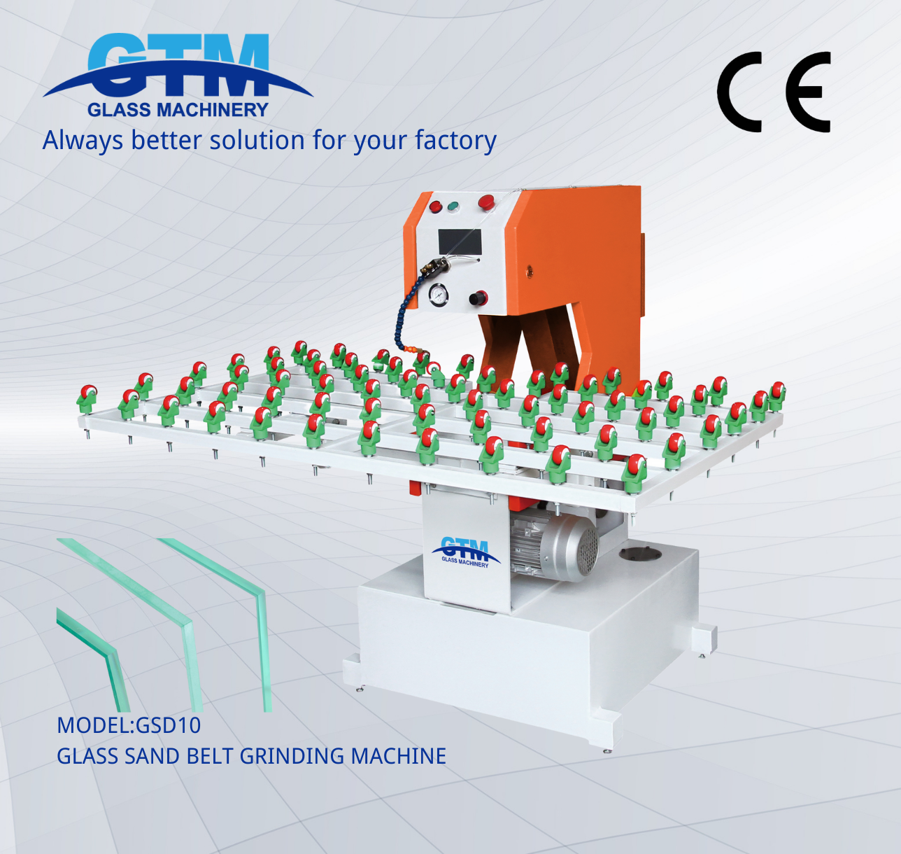 GSD10 Glass Sand Belt Grinding Machine