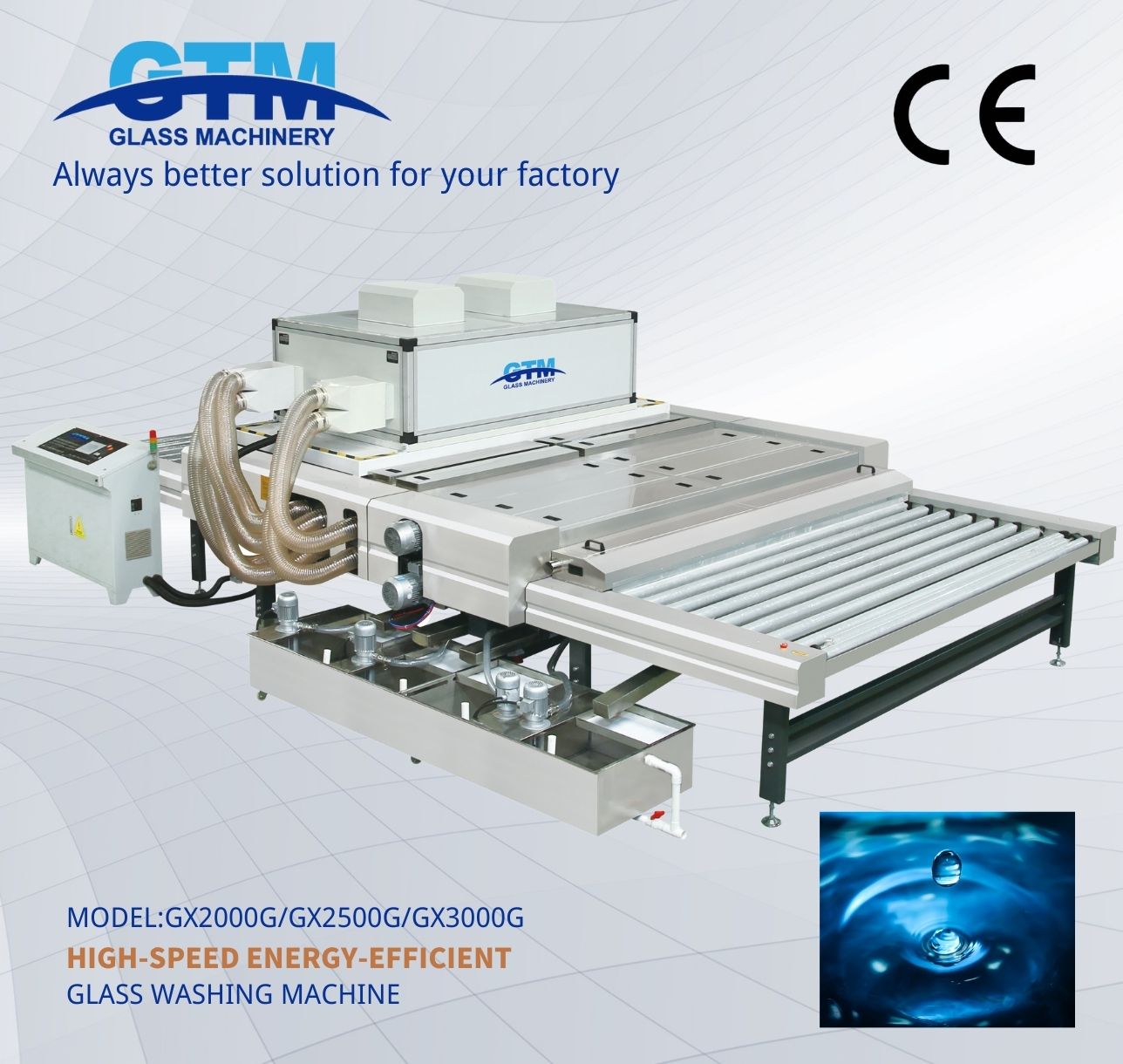 GX2500G High-speed Energy-efficient Glass washing machine